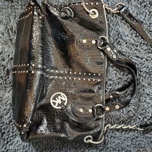 Michael Kors patent black bag